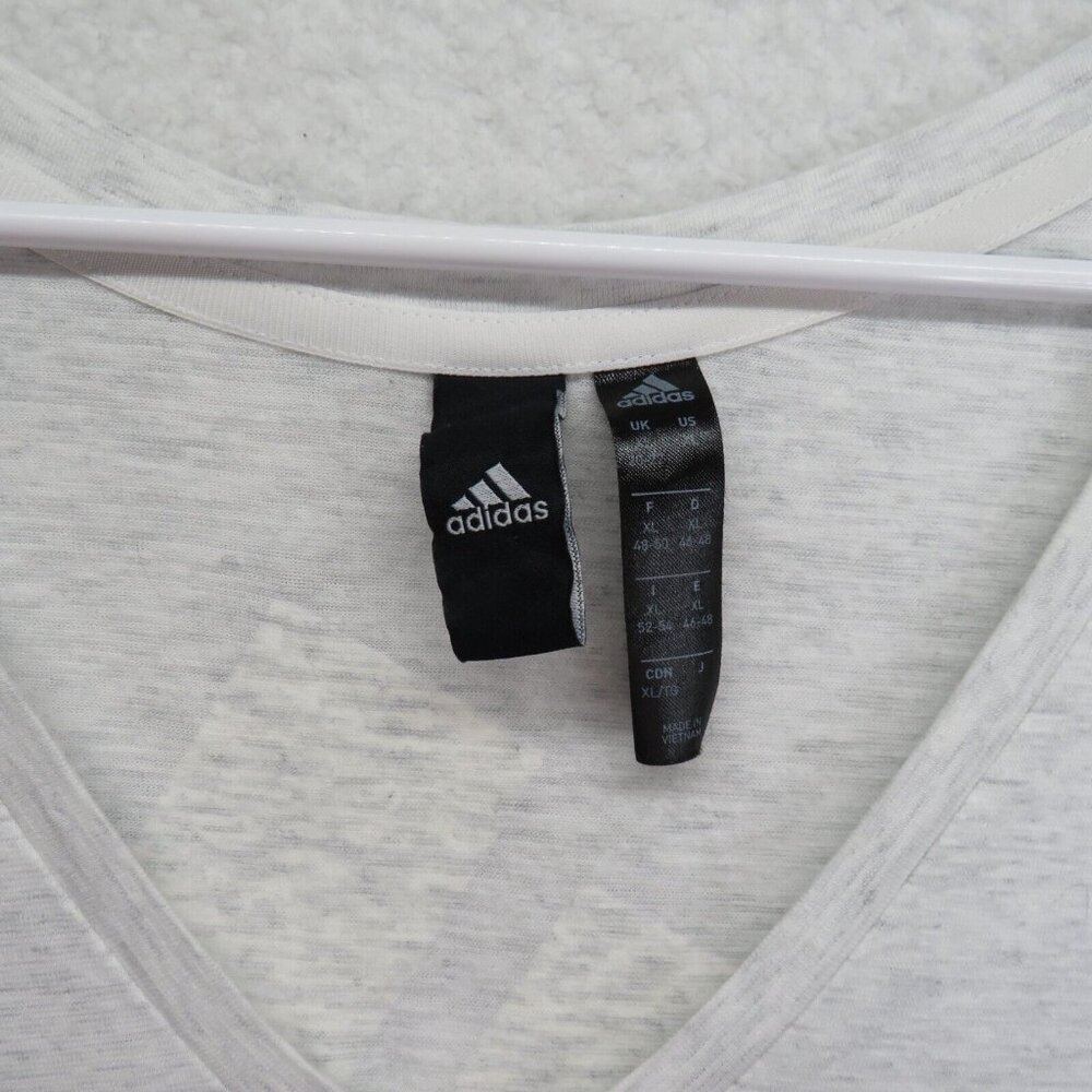 Miami Hurricanes T Shirt Womens Size Extra Large Adidas Gray V Neck Spellout - Picture 3 of 11